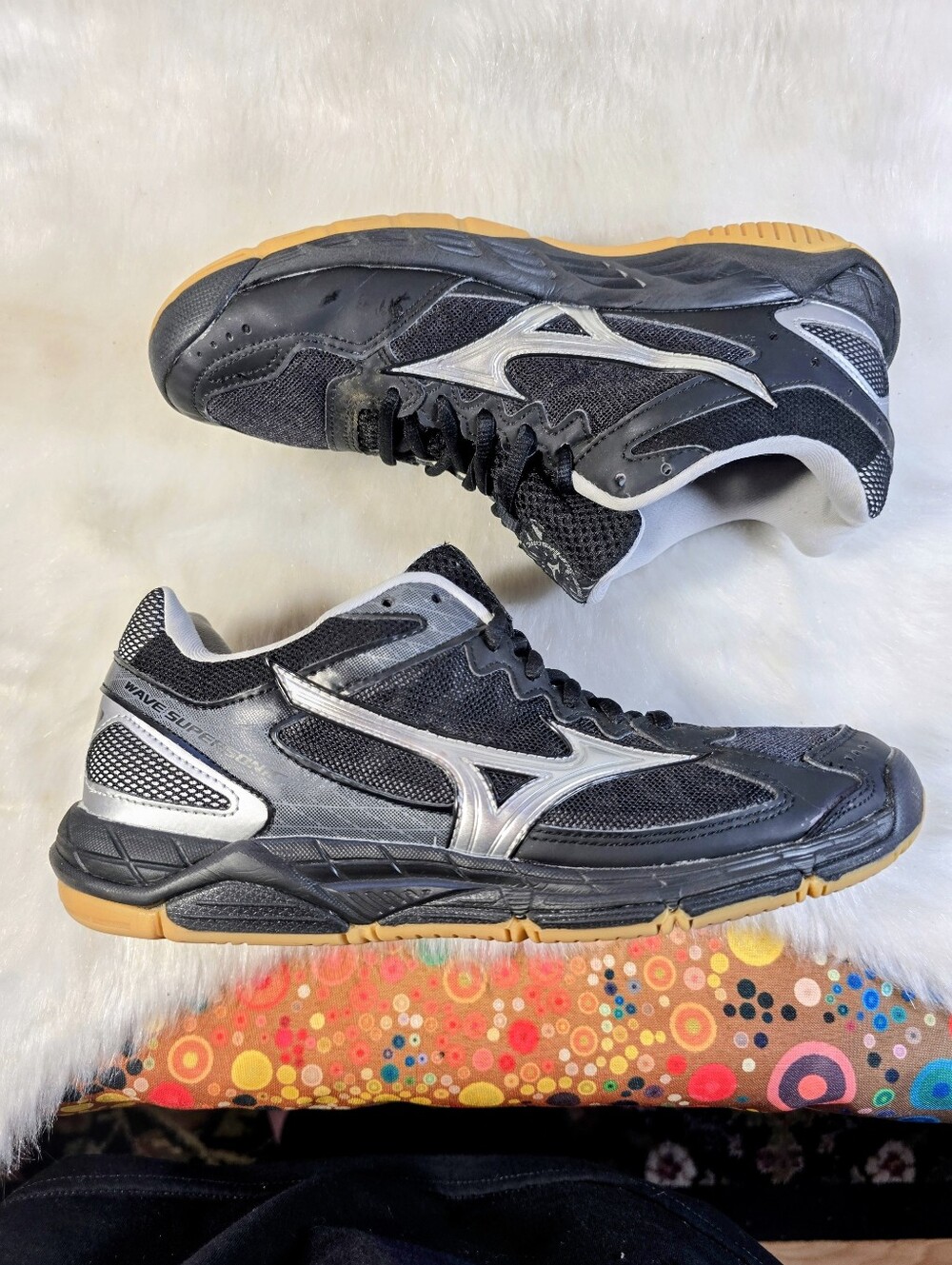 Mizuno Black & Silver Mizuno Wave Supersonic Women's Volleyball Shoes